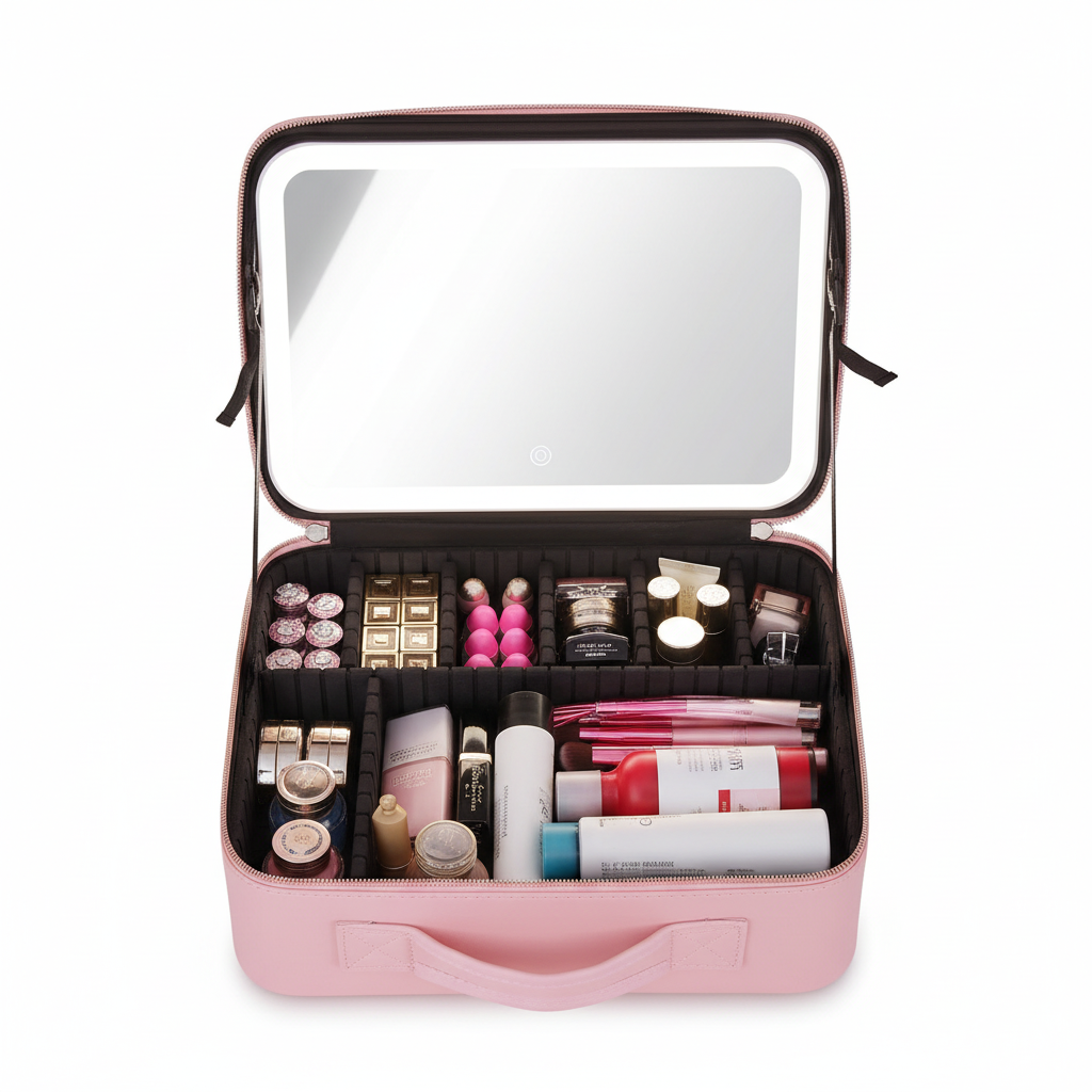 Organizador de Maquillaje con Espejo LED