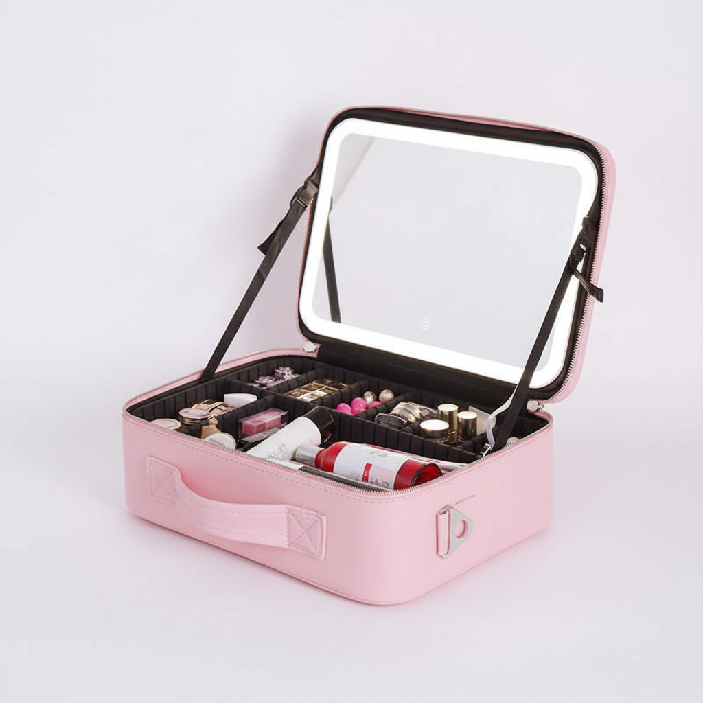 Organizador de Maquillaje con Espejo LED