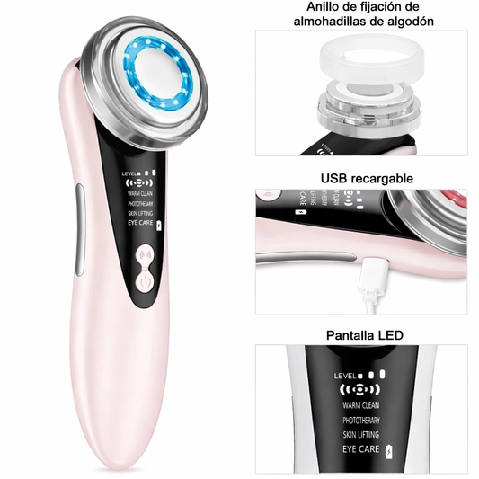 Masajeador Facial 4 en 1 con Radiofrecuencia